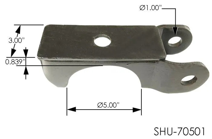 Spring Perch 5" Round Tube Fits 3.0" DSS Wide Springs Hutch Suspension Trailer (SHU-70501)