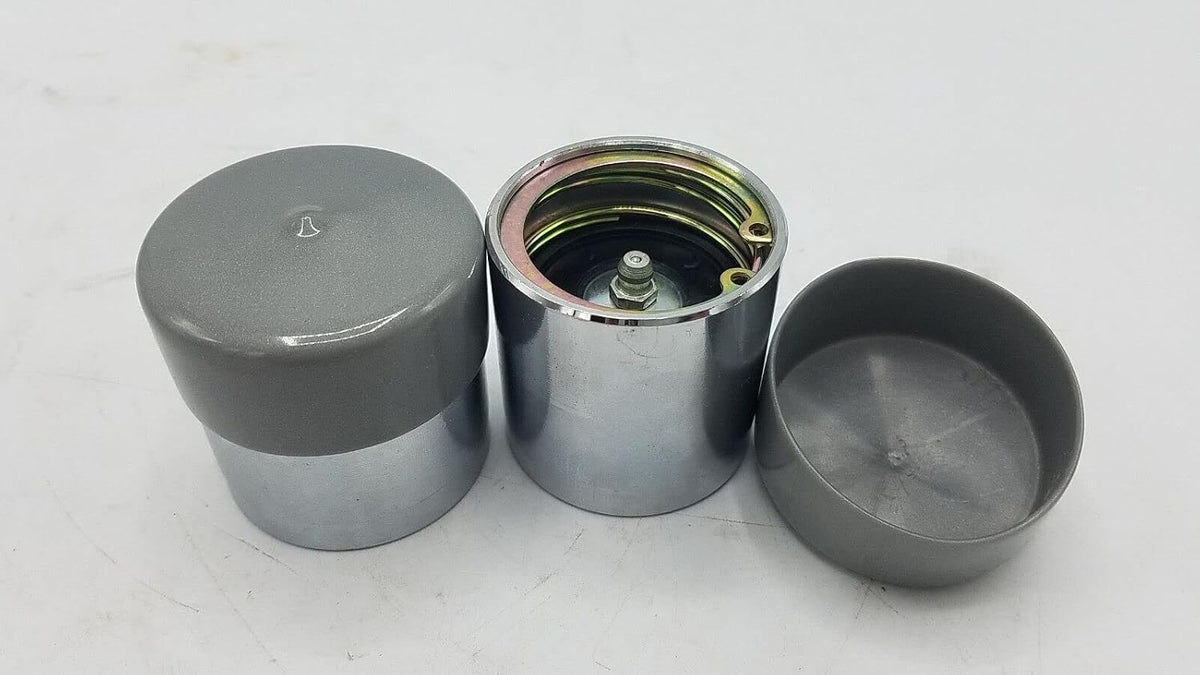 1 Pair 3500# Chrome Bearing Buddy Protectors 1.98" with Bras RG07-040 (BP-198-1P)