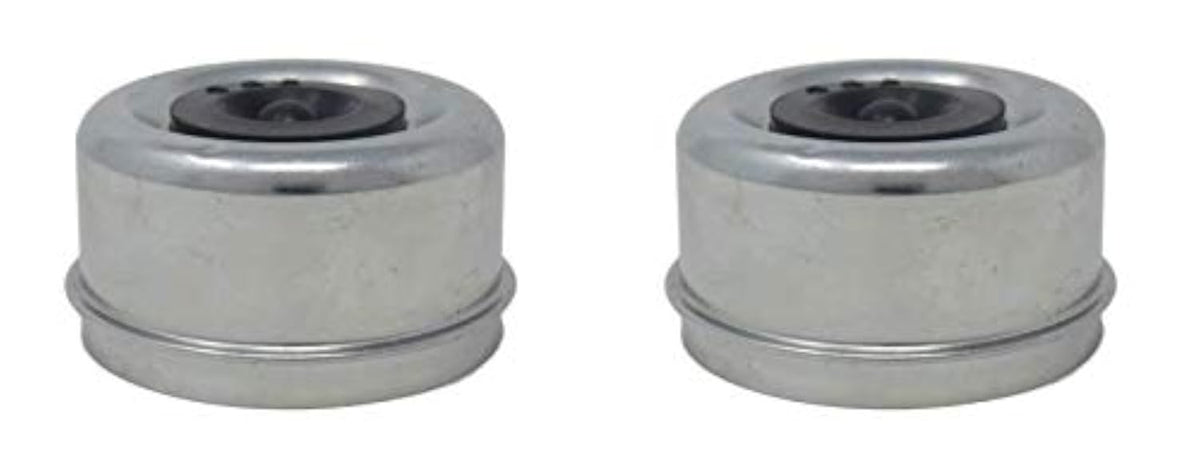 Pair of 2000 3500 1.98 Trailer Axle Dust Cap Cup Grease Cover RV Camper EZ Lube (DC-200L-2)