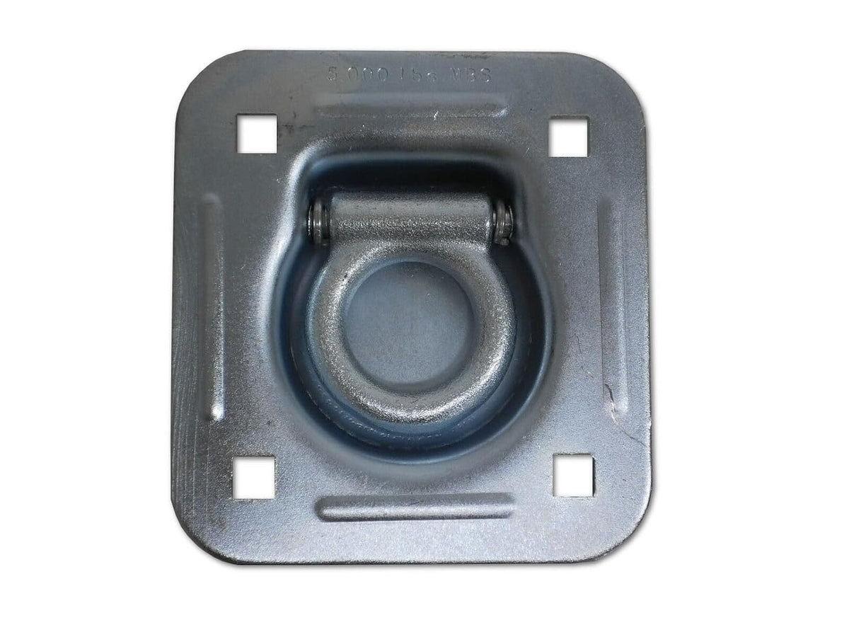 1/2" Thick Recessed 5000# D Ring Zinc Plated 4 Bolt Car Trailer Truck (RR05)