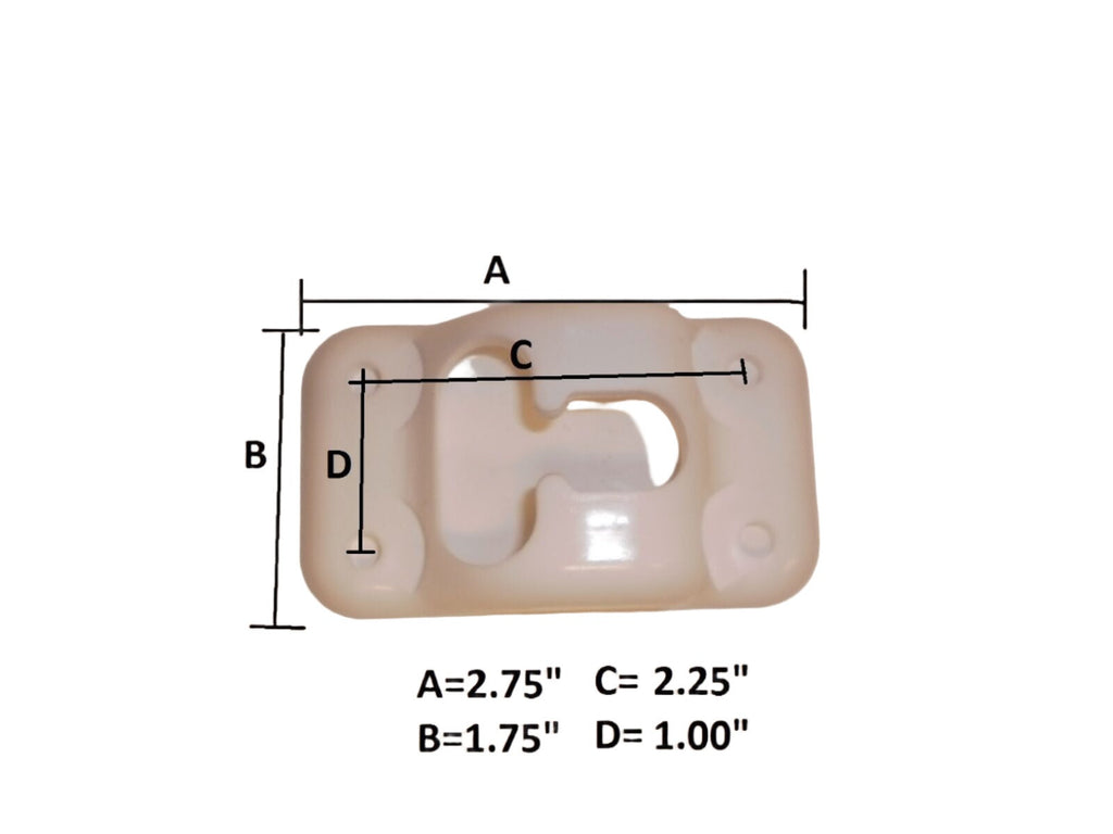 3.5" White Trailer Door Catch Hold Back Holder Keep Hook RV Camper Cargo 3 1/2   (MD470W)