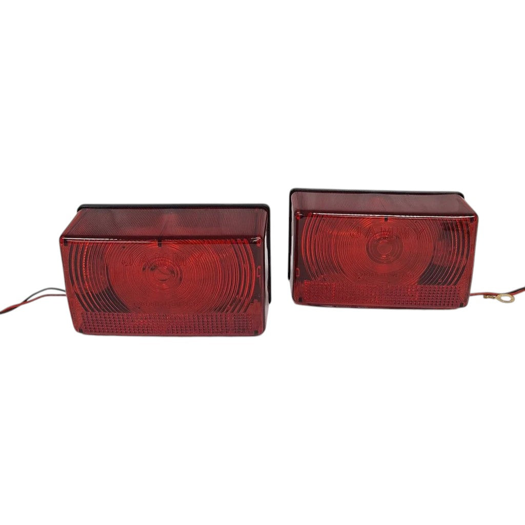 Pair Trailer Stop Turn Tail Lights – Jammy J-70 & J-70-L Box Style – Red Left & Right Set (J-70+J-70-L)