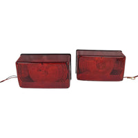 Pair Trailer Stop Turn Tail Lights – Jammy J-70 & J-70-L Box Style – Red Left & Right Set (J-70+J-70-L)