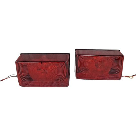 Pair Trailer Stop Turn Tail Lights – Jammy J-70 & J-70-L Box Style – Red Left & Right Set (J-70+J-70-L)