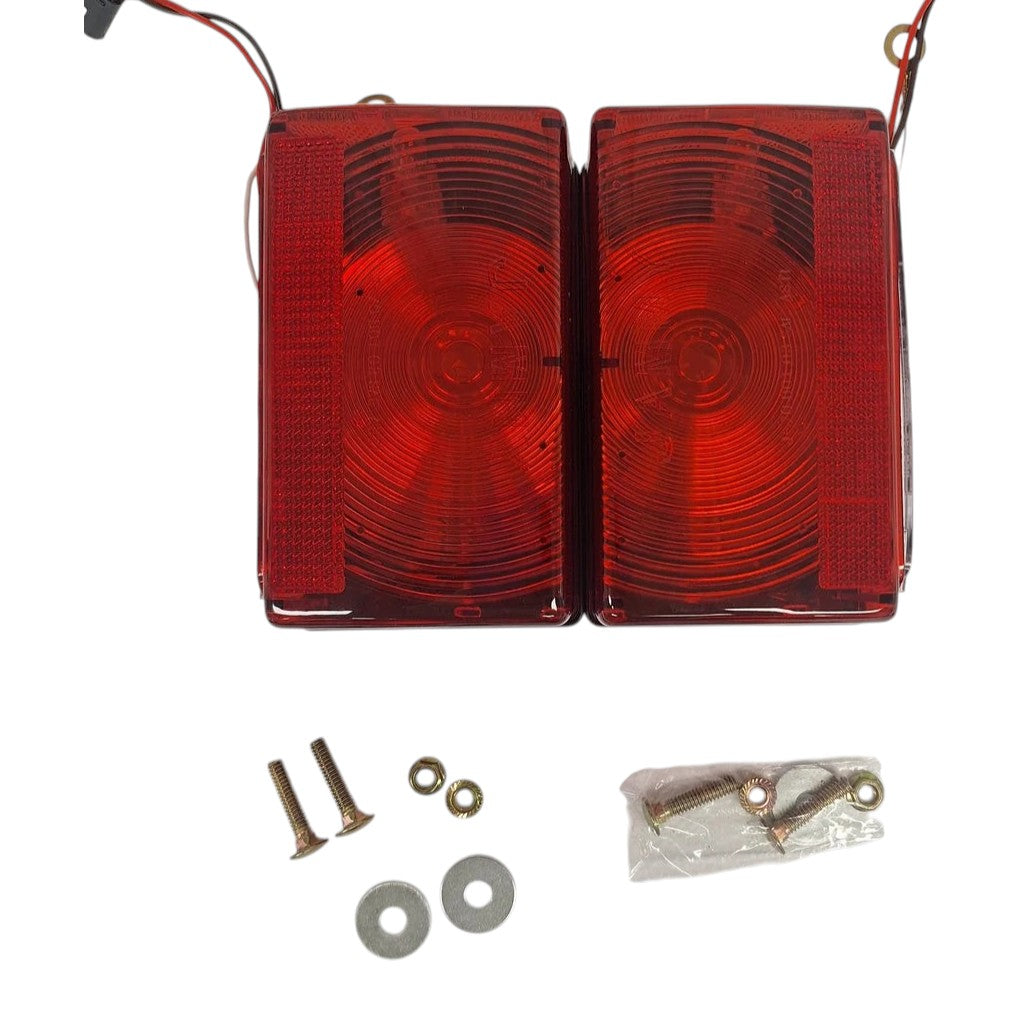 Pair Trailer Stop Turn Tail Lights – Jammy J-70 & J-70-L Box Style – Red Left & Right Set (J-70+J-70-L)