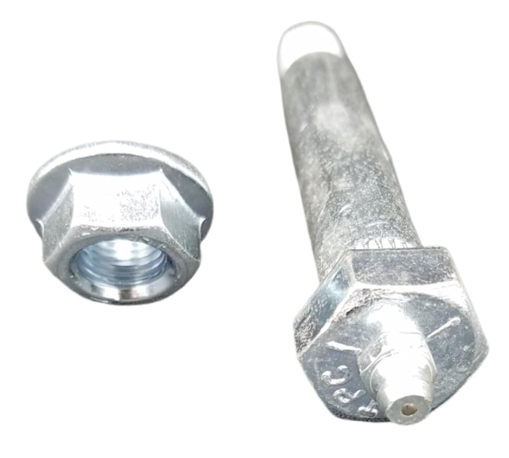 Bolt Equalizer Hex Head 0.56" x 3.4" WET Step Down End (0.50") Zinc Plated / 12N Nut / 1/2" Thick Plates / 2" Slippers / GREASEABLE (MR52HR-1)