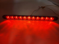 (T10-RT00-1) 15" Low Profile Red Light Tint Smoked Len LED Stop Turn Tail RV Trailer Truck