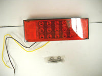 Left Side Old Style 15 LED Low Profile Boat Trailer Tail Light 3x8 J-75 Brake (J-75-L-OS)