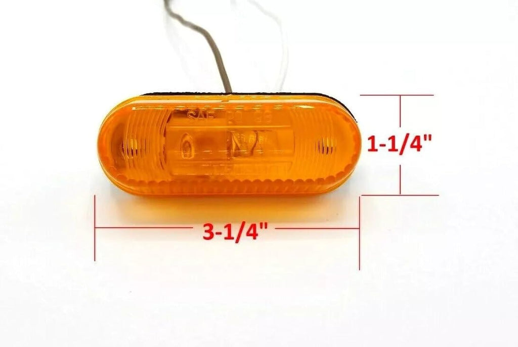 3" Amber Incandescent Self Grounding Marker Clearance Light Trailer (J-500-A)