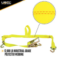 Cargo Control Tie Down Ratchet Straps with Swivel Hooks & Ratchets for E Track (WNTH24)