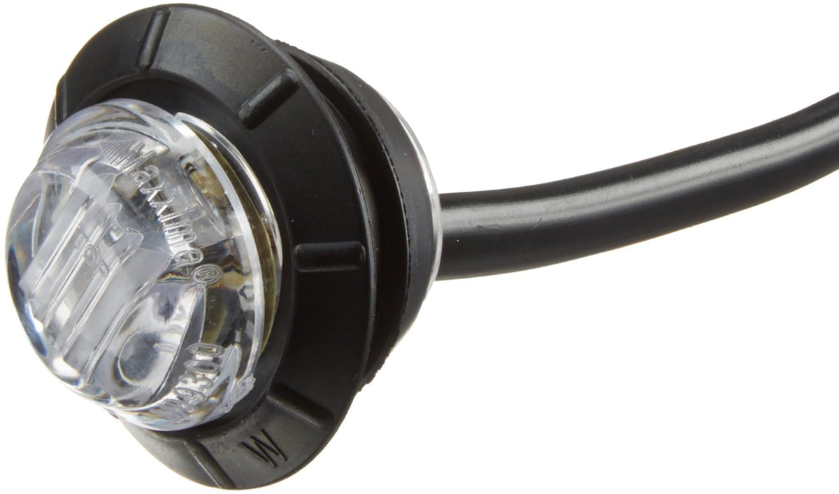 Maxxima 3/4" Mini Amber Clear 3 LED Clearance Marker Light Truck Trailer Jeep (M09300YCL)