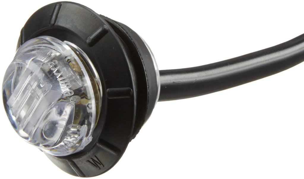 Maxxima 3/4" Mini Amber Clear 3 LED Clearance Marker Light Truck Trailer Jeep (M09300YCL)
