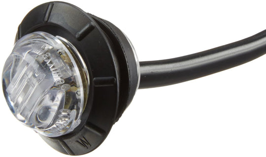 Maxxima 3/4" Mini Amber Clear 3 LED Clearance Marker Light Truck Trailer Jeep (M09300YCL)