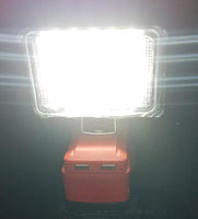 3" Cordless LED Work Light with Dual USB Charger For Milwaukee 18V Li-Ion Batteries 2 Light Modes 1000 Lumens Adjustable Angle (M18WLCH)