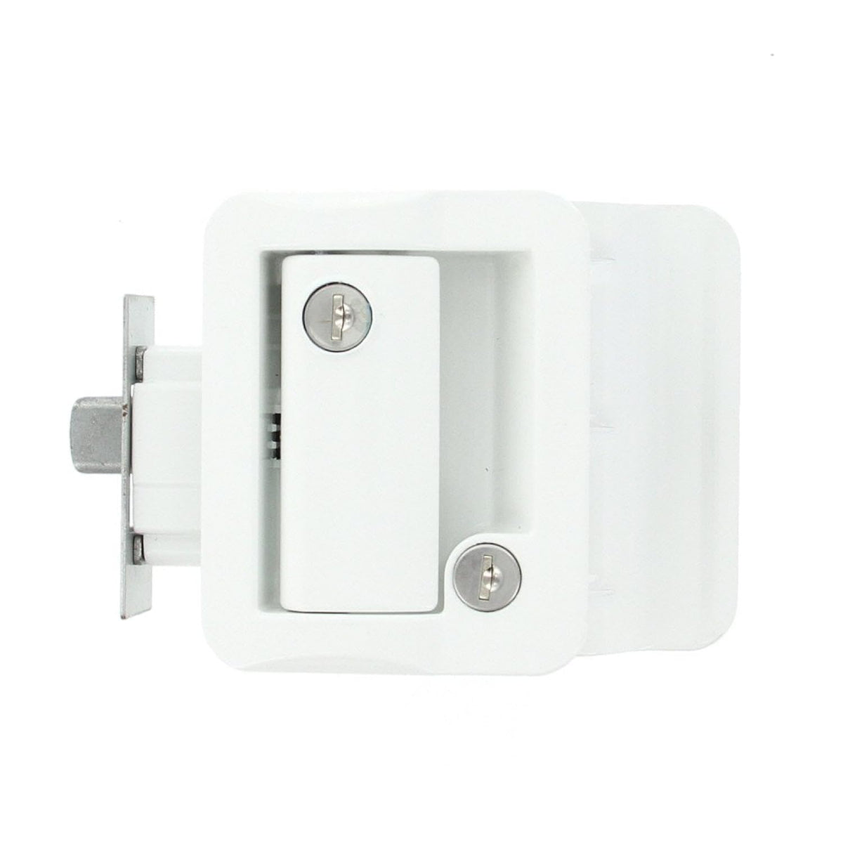 Jammy Cargo Trailer Door Lock w/4 Matching Keys, White (TDL01W)