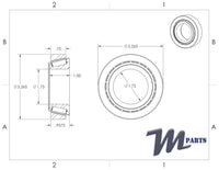 25580 Bearing with 25520 Race – Trailer Wheel Bearing Kit – 1.75" ID (25580/25520)