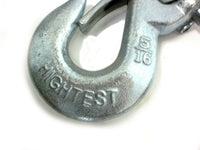 5/16" Heavy-Duty Trailer Safety Chain with Latching Hook – 11,700 lb Rating – 37" Overall Length (HL34)