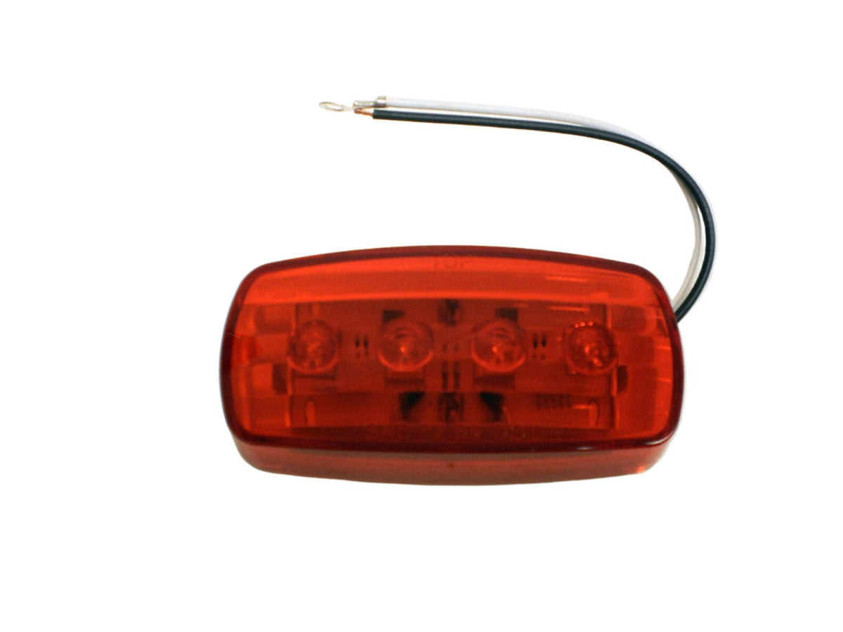 Bargman Side Marker Light LED Amber Clearance Reflex 2-1/2" x 1-1/4" Fits Various Trailers Long-Lasting and Energy-Efficient (47-58-031)