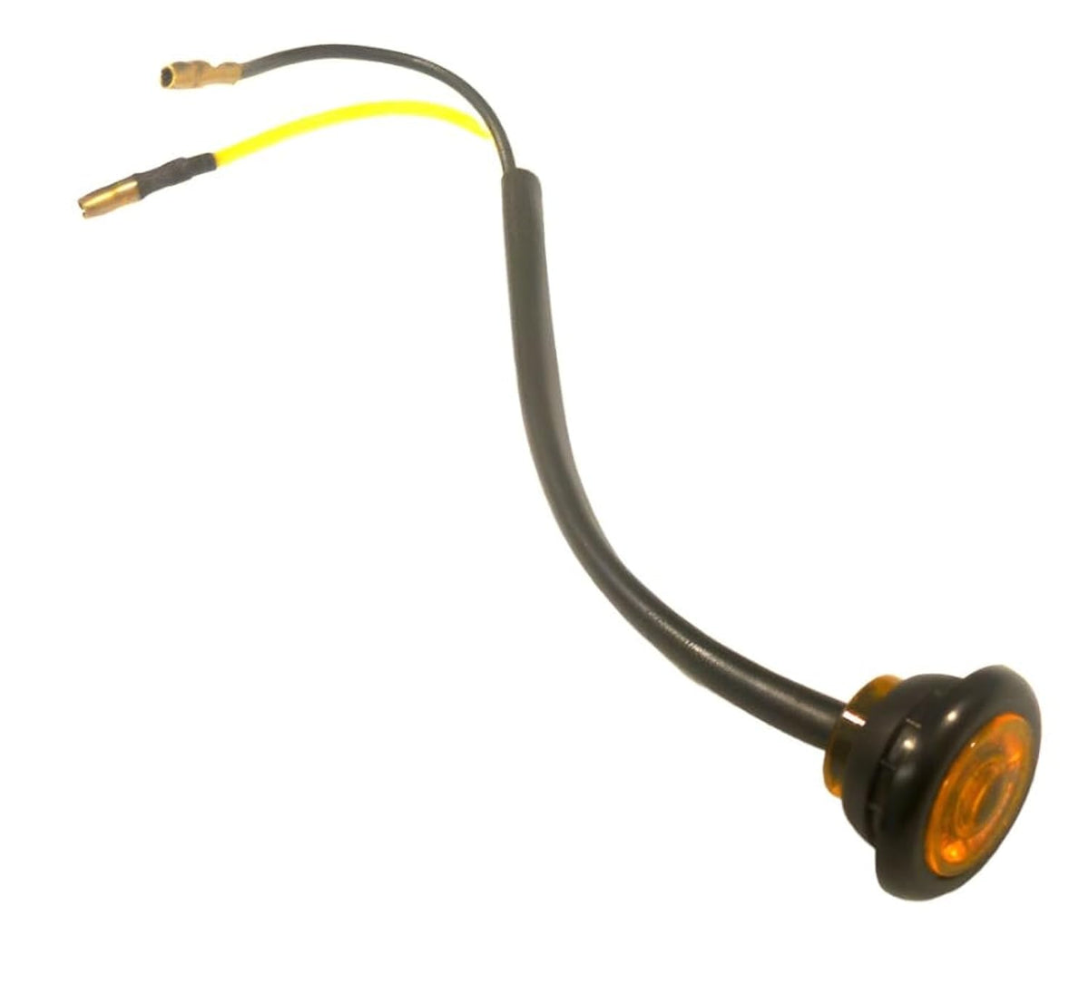 3/4" Amber Mini Hot Spot Bullet 1 LED Clearance Marker Trailer Truck Light (J-54-A)