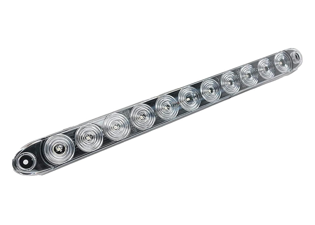 15" Low Profile Red Clear LED Stop Turn Tail Light RV Trailer Truck USA (T10-RC00-1)