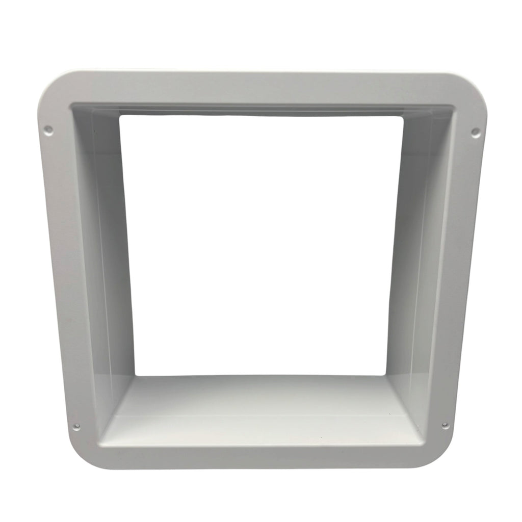Furrion 14" 12V RV Roof Vent Fan Kit – Power Lid, Polar White, 6" Trim (2024111204)