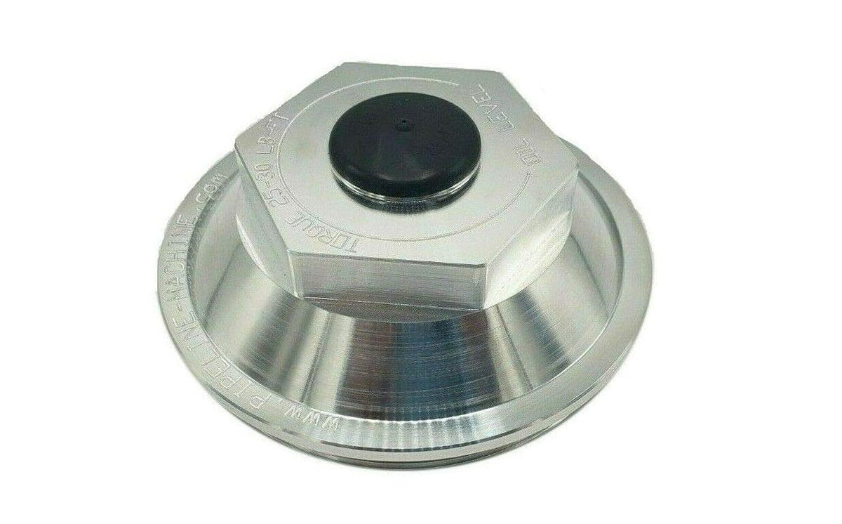 4.0" Billet Aluminum Oil Bath Cap Kit — 4"-12 Thread for 10K–15K Trailer Axles (21-36 Billet-KIT)