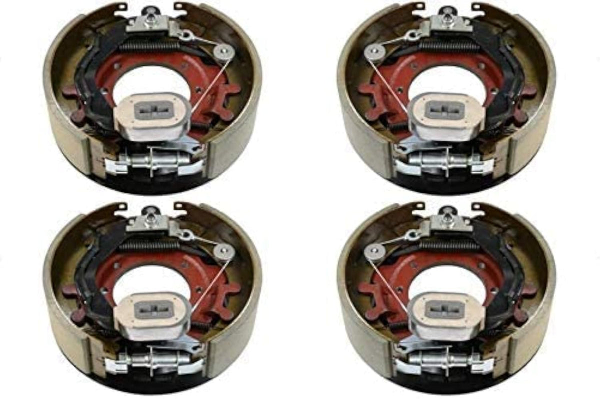 Four 12-1/4x3-3/8" 10K GD Electric Backing Plate 10000# Trailer Brake Fit Dexter (BK-10KE-SET2)