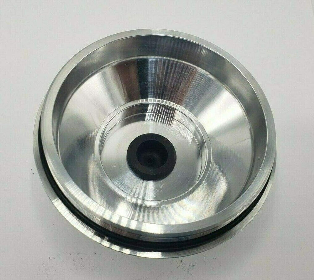 4.0" Billet Aluminum Oil Bath Cap Kit — 4"-12 Thread for 10K–15K Trailer Axles (21-36 Billet-KIT)