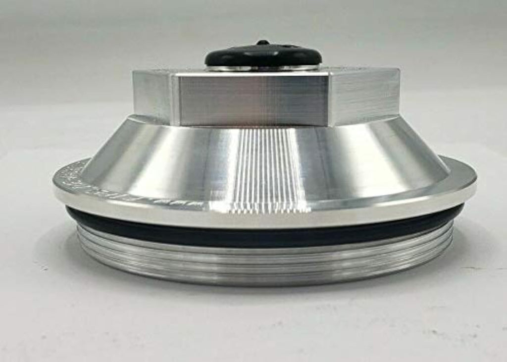 4.0" Billet Aluminum Oil Bath Cap Kit — 4"-12 Thread for 10K–15K Trailer Axles (21-36 Billet-KIT)