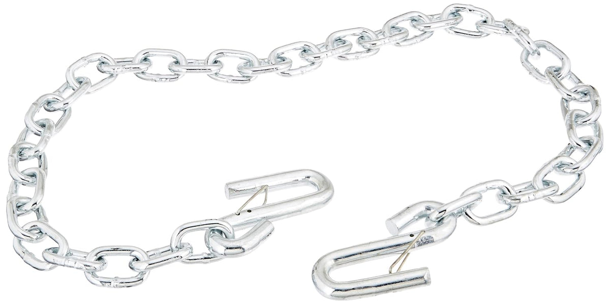 ONE 5/16" Trailer Safety Chain Camper RV 7200# Rated with Latching S Hooks Latch (TCL3)