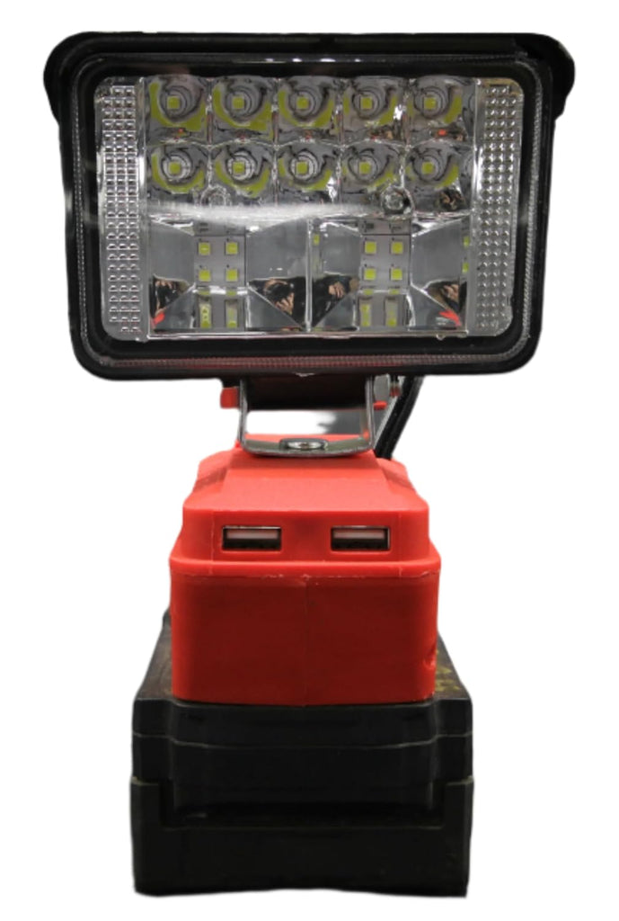 3" Cordless LED Work Light with Dual USB Charger For Milwaukee 18V Li-Ion Batteries 2 Light Modes 1000 Lumens Adjustable Angle (M18WLCH)
