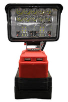 3" Cordless LED Work Light with Dual USB Charger For Milwaukee 18V Li-Ion Batteries 2 Light Modes 1000 Lumens Adjustable Angle (M18WLCH)