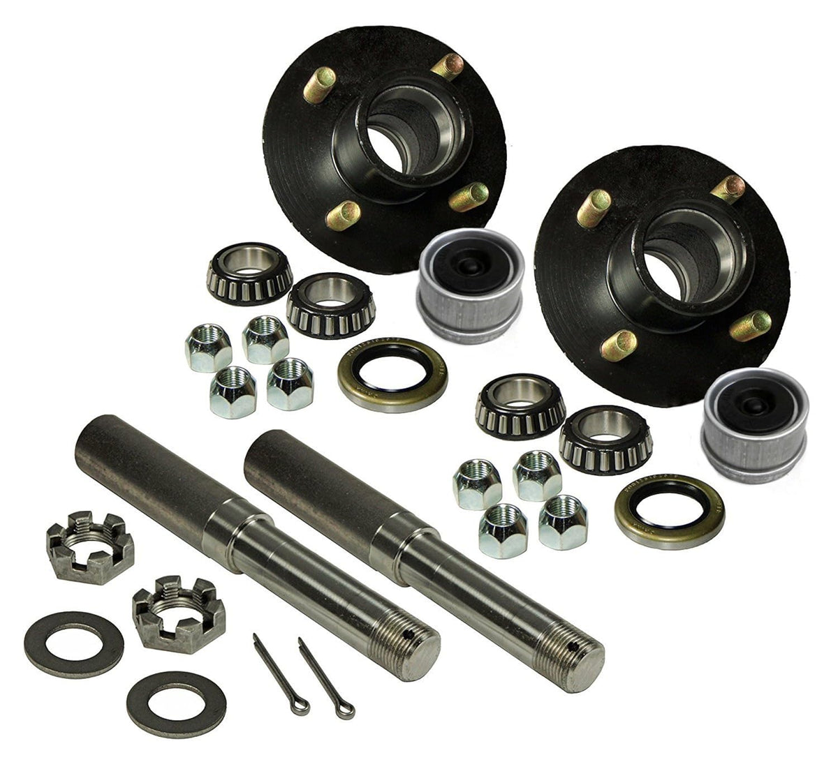 Build Your Own Axle Hub Kit with 4x4 Hubs 2000# and Round Spindles (BYOAK-BT8-H440-R)