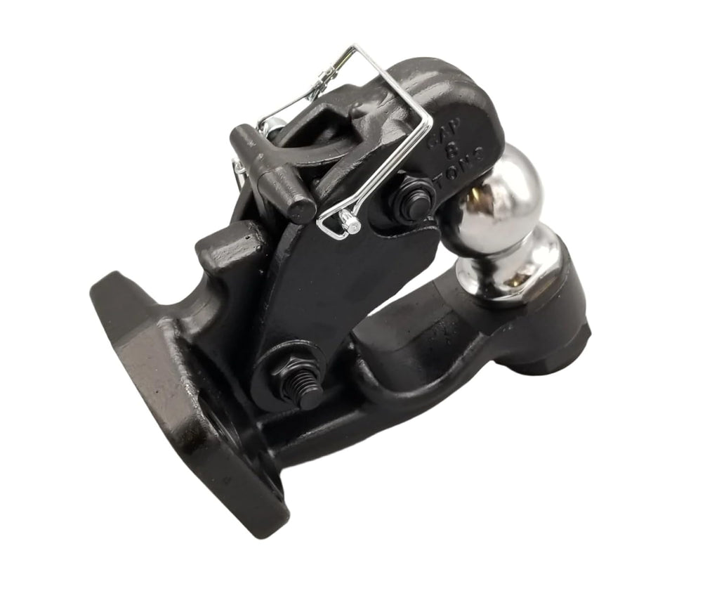 Heavy Duty 2" Ball Pintle Combo Coupler 16,000# Rated 4 Hole Mount Plate Trailer (50050H)