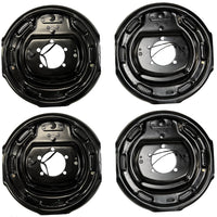 Two Pair (4) 12"x 2" Electric Trailer Axle Backing Plates Complete Brakes Left & Rt RV  (12RVEB-2P)