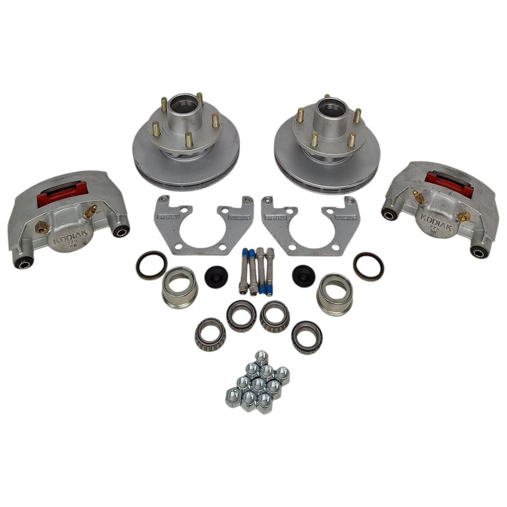Kodiak 8" Disc Brake Kit 5x4.5 Dacromet 2000 lbs EZ Lube Trailer Axle (KOD27FR)