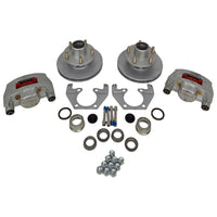 Kodiak 8" Disc Brake Kit 5x4.5 Dacromet 2000 lbs EZ Lube Trailer Axle (KOD27FR)