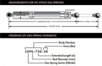 Gas Spring LPG6-D-200-20-QQ or GN6-200-20-75MM Strut Prop Rod RV Camper Door (LPG6-D-200-20-QQ)