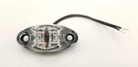 Amber Clear LED Oval Dragons Eye 2 Diode Amber Marker Clearance Trailer Light (L04-0072AI)