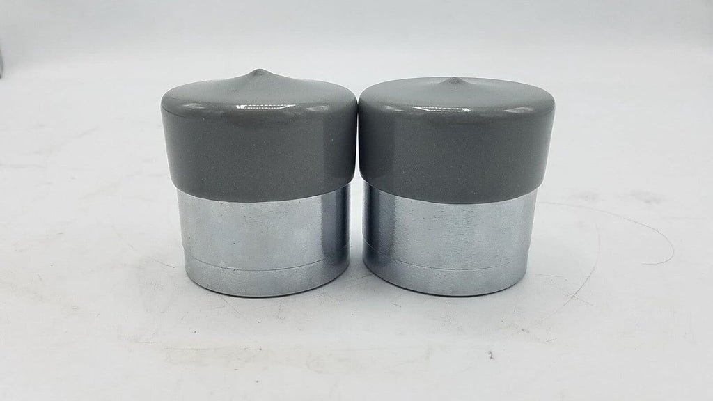 1 Pair 3500# Chrome Bearing Buddy Protectors 1.98" with Bras RG07-040 (BP-198-1P)