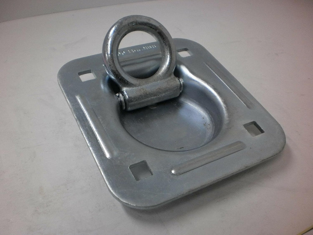 1/2" Thick Recessed 5000# D Ring Zinc Plated 4 Bolt Car Trailer Truck (RR05)