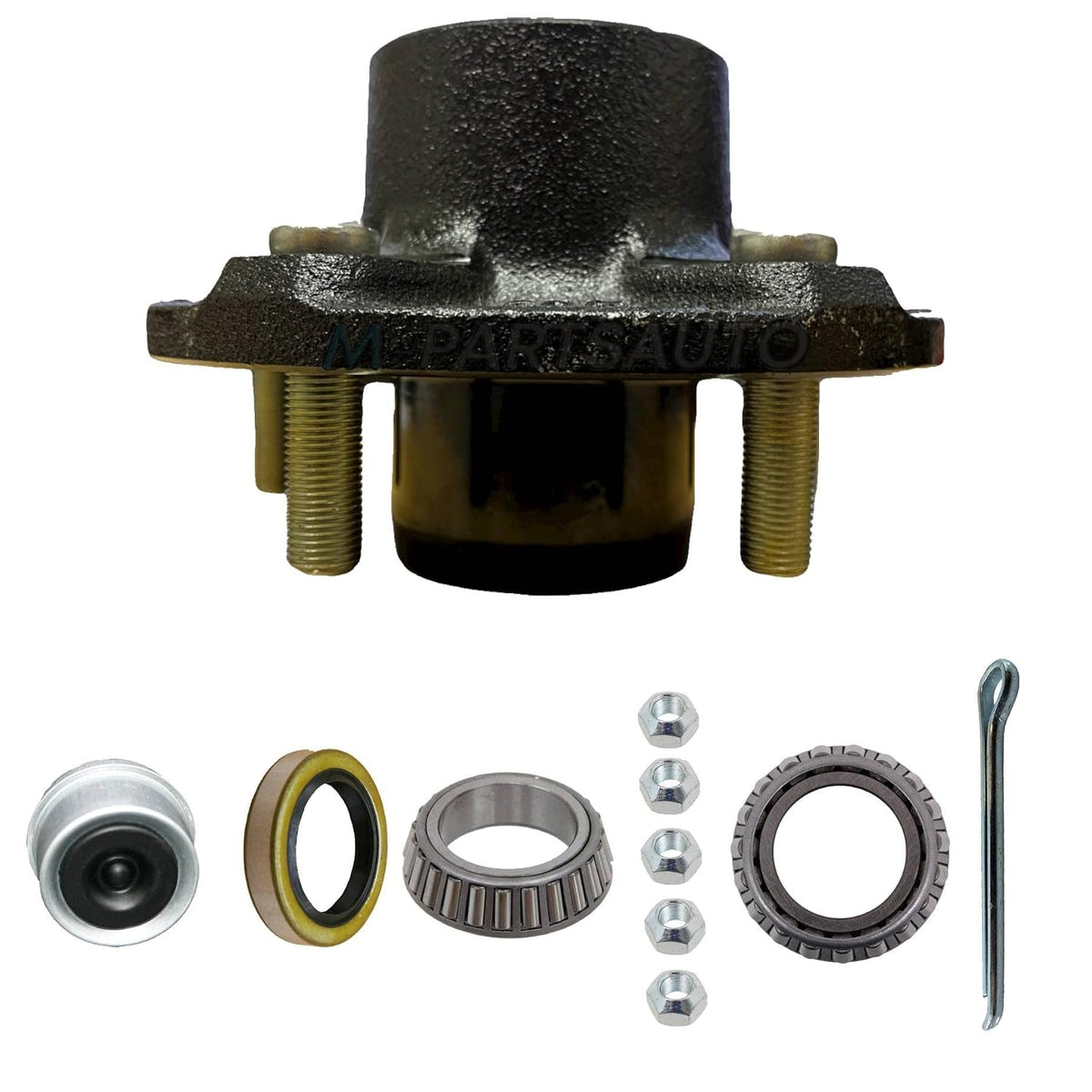 1- 5x5 Idler Hub with 3500# Bearing Kit Replace Trailer Axle fits Dexter ALKO (SH2RV550-KIT)