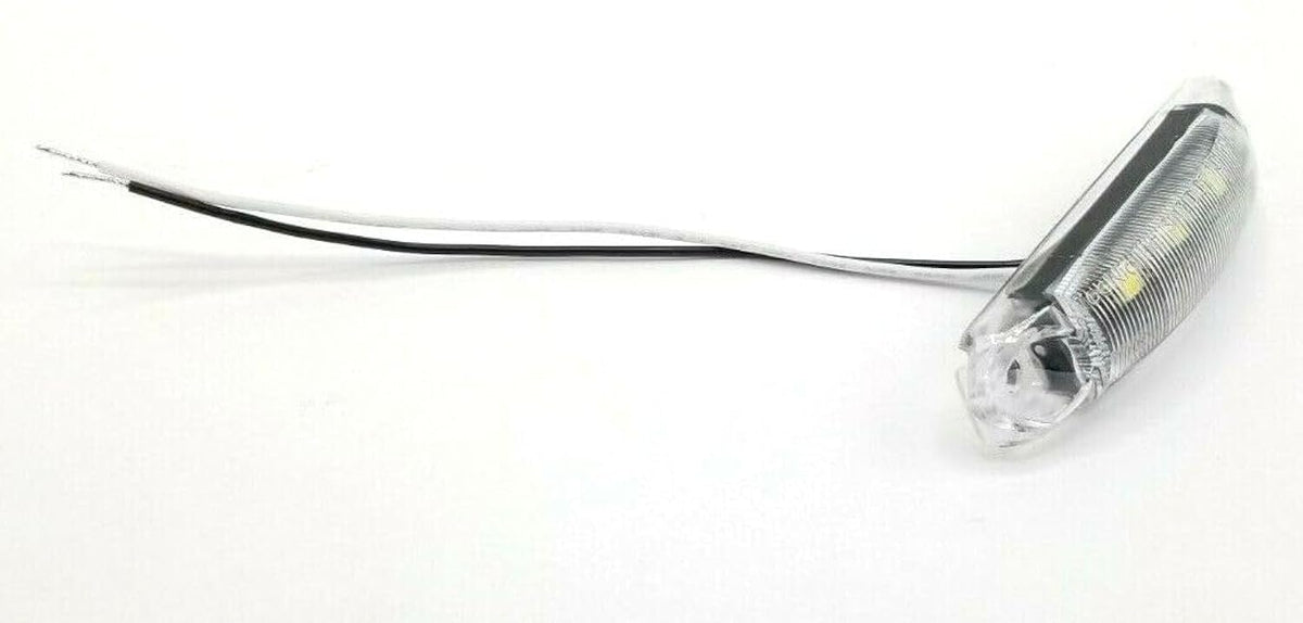 (S18-WC00-1) 3.5" x 0.75" White Clear Surface Mount Area LED Light RV Camper Trailer Hardwire