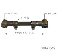 Radius Rod Adjustable with Bushings 1"-14 x 5" Bolt  1-14 UNS Flanged Locknut HDSS Hutch Hutchens (SHU-71305-KIT)
