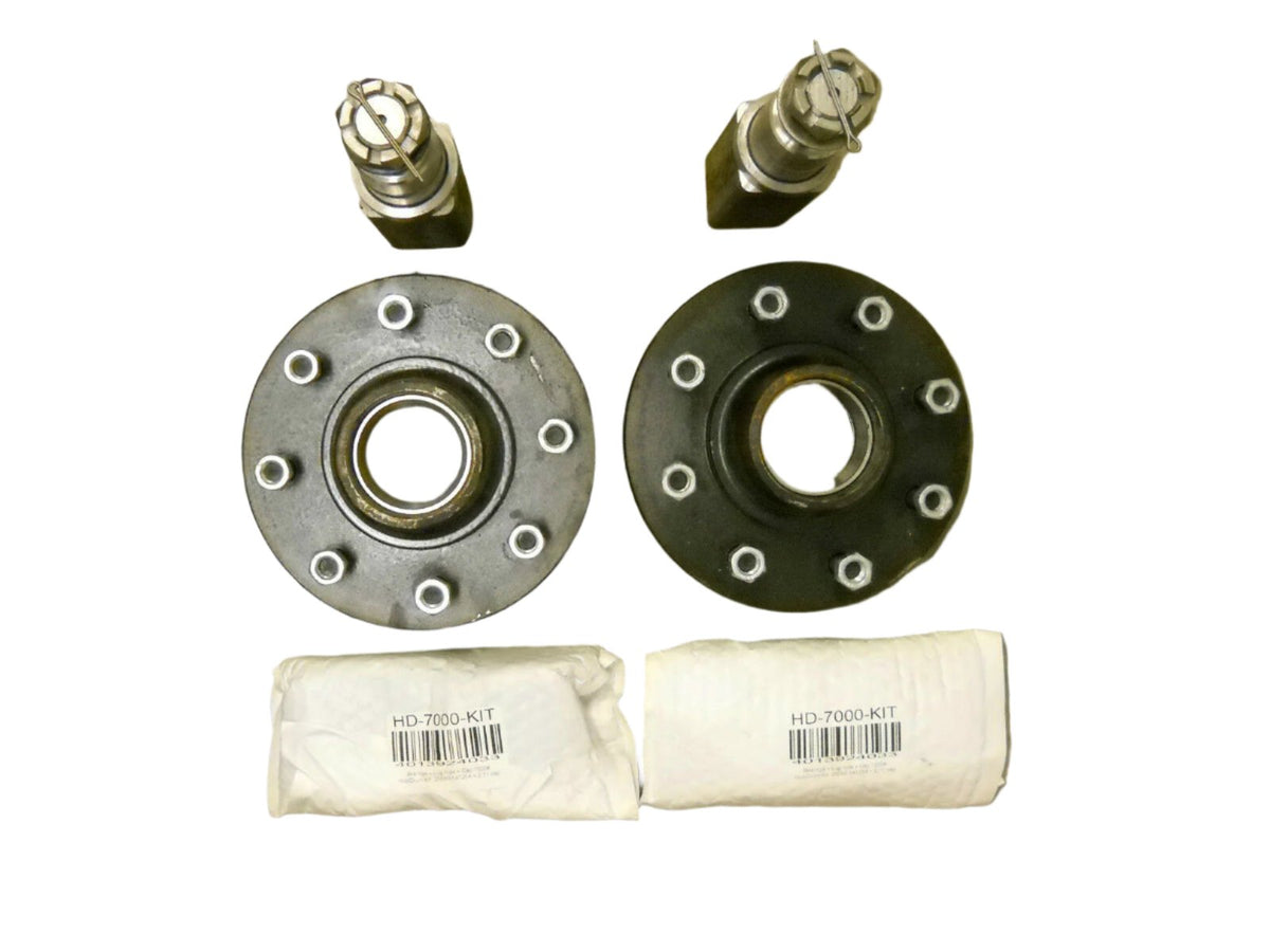 7,000 lb Build-Your-Own Trailer Axle Kit w/ 8 x 6.5 Lug Idler Hubs and #42 Square Spindle (BYOAK-42-H865-SQ)