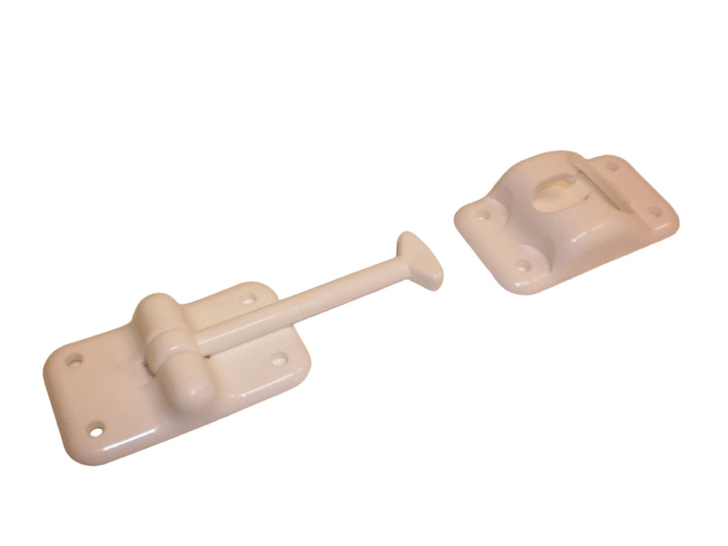 3.5" White Trailer Door Catch Hold Back Holder Keep Hook RV Camper Cargo 3 1/2   (MD470W)