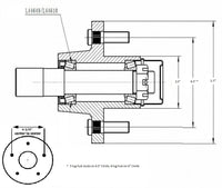 2000 lb Trailer Axle Kit - 56.5" Hub Face, 5x4.5 Idler Hubs, Bearings & Hardware Included (2000-565-18-H-545)