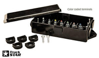 7 way Trailer Wire Cord Junction Box, COLOR CODED Truck weather proof connect (LJB5601100)