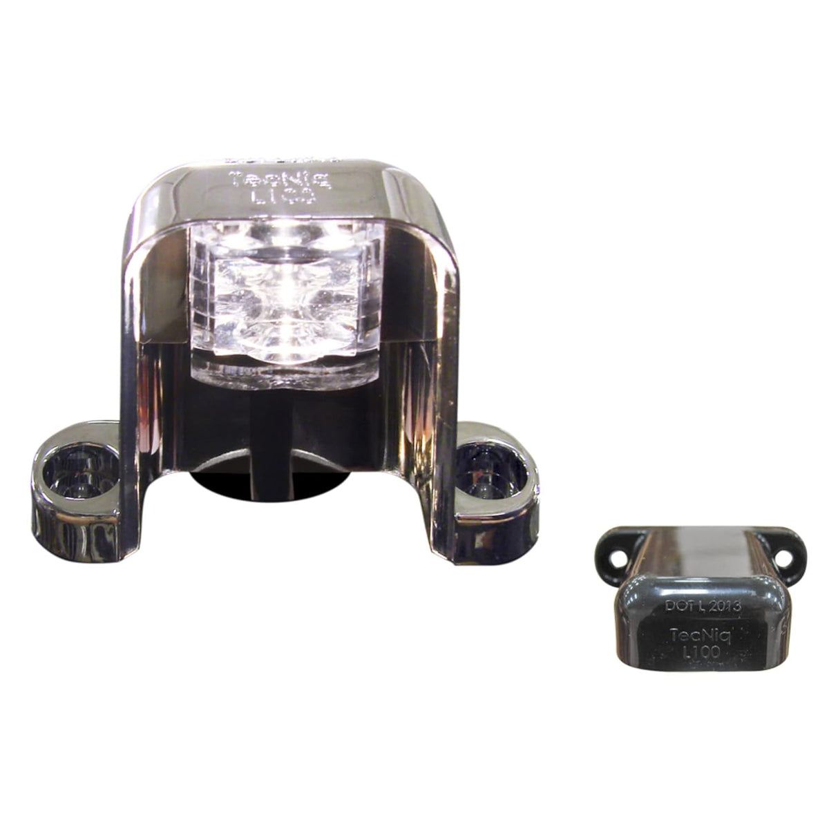 TecNiq LED License Plate Lamp Step Light Black Camper Trailer Map USA (L10-WB00-1)
