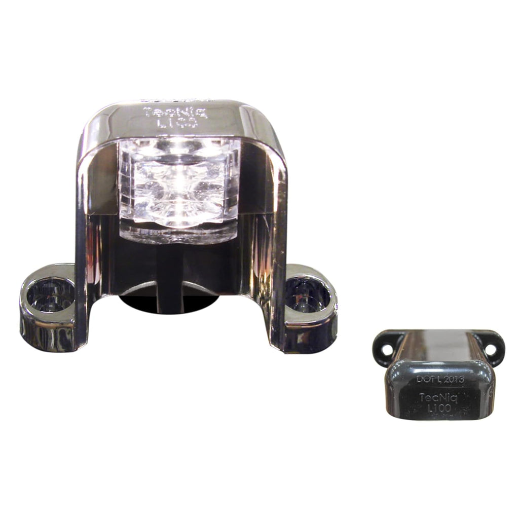 TecNiq LED License Plate Lamp Step Light Black Camper Trailer Map USA (L10-WB00-1)
